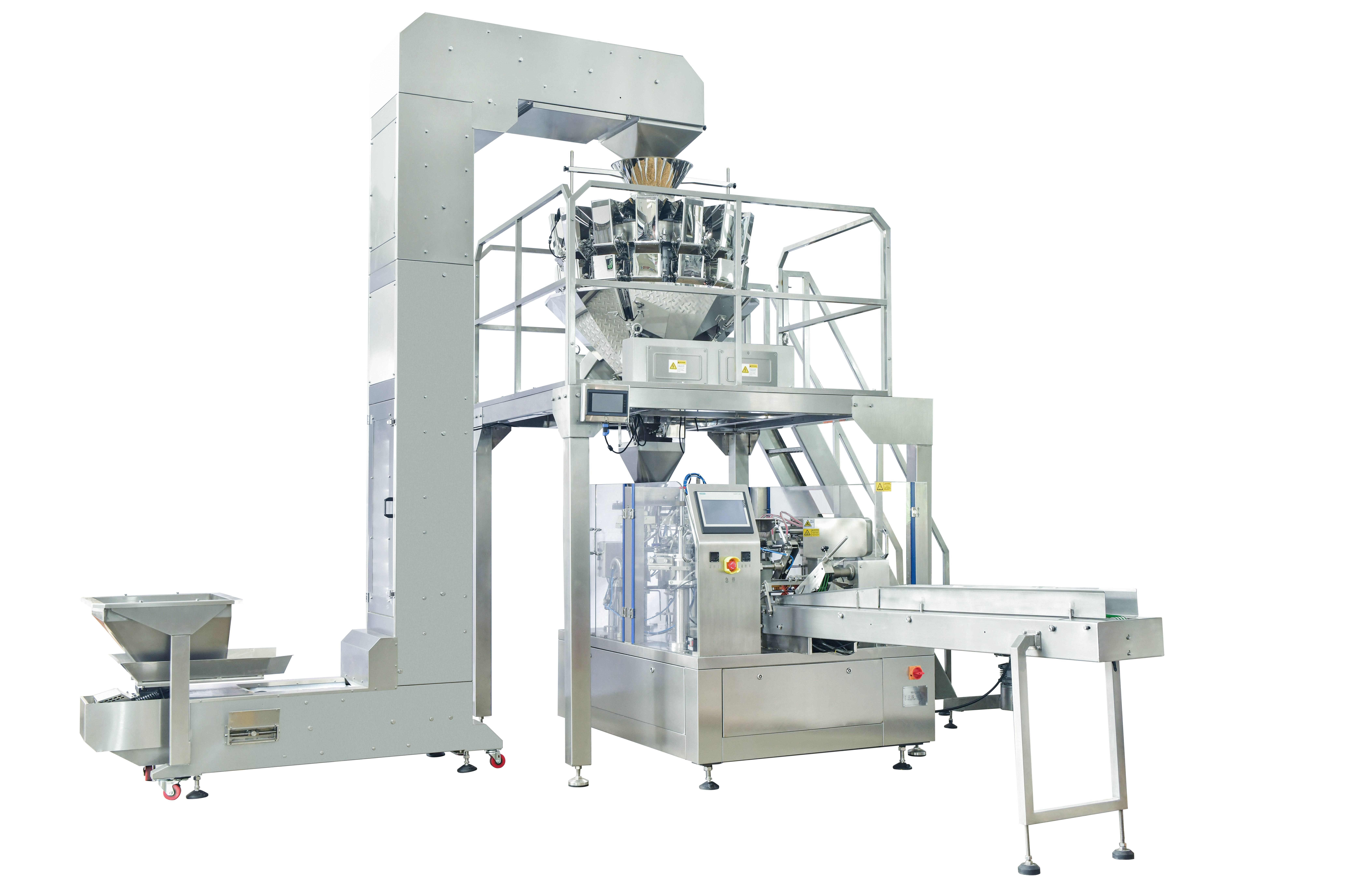 304 Stainless Steel Bag Feeder Machine 15-35 Packs/Min Siemens PLC